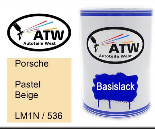 Porsche, Pastel Beige, LM1N / 536: 500ml Lackdose, von ATW Autoteile West.
